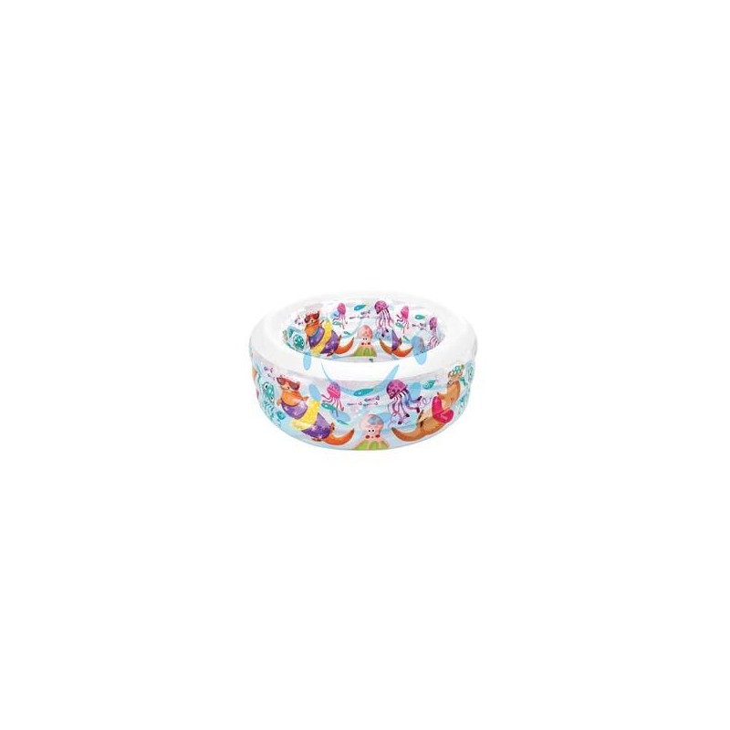 PISCINA GONFIABILE TONDA "AQUARIUM" +6 ANNI - cm.152x56h. - peso kg.3,50 (58480)