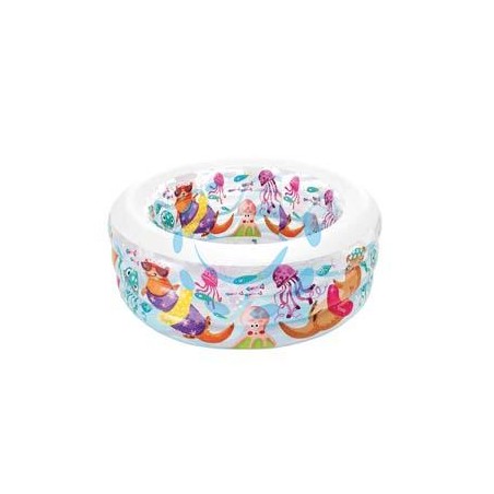 PISCINA GONFIABILE TONDA "AQUARIUM" +6 ANNI - cm.152x56h. - peso kg.3,50 (58480)