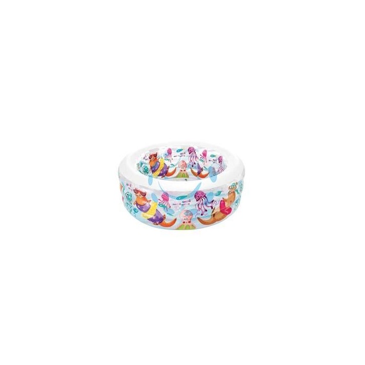 PISCINA GONFIABILE TONDA "AQUARIUM" +6 ANNI - cm.152x56h. - peso kg.3,50 (58480)