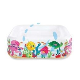 PISCINA GONFIABILE QUADRA "AQUARIUM" +3 ANNI - cm.159x159x50h. - peso kg.3,60 (57471)