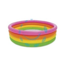 PISCINA GONFIABILE TONDA 4 ANELLI +3 ANNI - ø cm.168x46h. - peso kg.2,6 (56441)