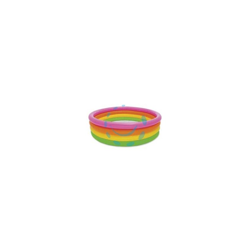 PISCINA GONFIABILE TONDA 4 ANELLI +3 ANNI - ø cm.168x46h. - peso kg.2,6 (56441)