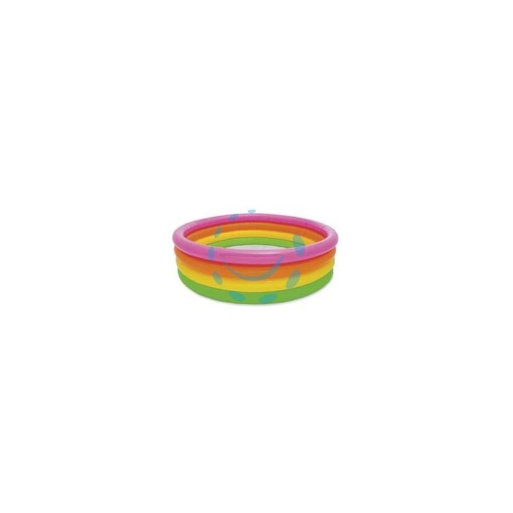 PISCINA GONFIABILE TONDA 4 ANELLI +3 ANNI - ø cm.168x46h. - peso kg.2,6 (56441)