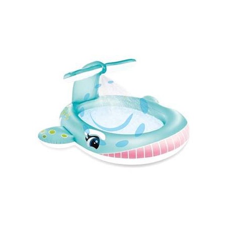 PISCINA GONFIABILE OVALE "BALENA" +2 ANNI - cm.201x196x91h. - peso kg.3 (57440)