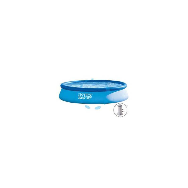 PISCINA "EASY SET" TONDA AUTOPORTANTE FILTRO CM.396X84H. - capacità lt.7290 - peso kg.17,8 (28142)