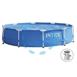 PISCINA "METAL FRAME" TONDA TELAIO PORTANTE CM.305X76H. - capacità lt.4485 - peso kg.19,7 (28202)