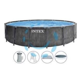PISCINA "PRISMA FRAME GW" TONDA TELAIO PORTANTE CM.457X122H. - capacità lt.16805 - peso kg.73,1 (26742)