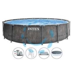 PISCINA "PRISMA FRAME GW" TONDA TELAIO PORTANTE CM.549X122H. - capacità lt.24311 - peso kg.99,7 (26744)