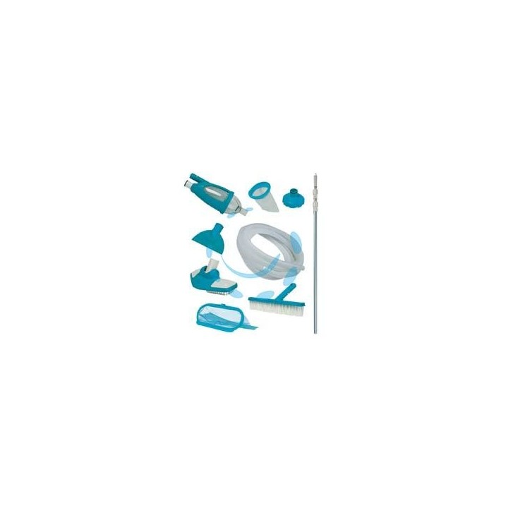 KIT MANTENIMENTO E PULIZIA "DELUXE" PER PISCINE - peso kg.3,7 (28003)
