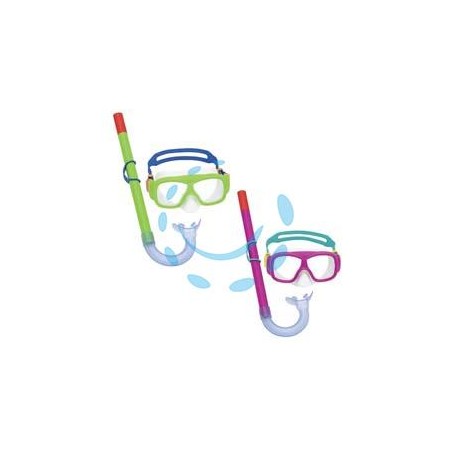 MASCHERA MARE E BOCCAGLIO SNORKELING "FREESTYLE" PER RAGAZZI +7 ANNI - (art.24035)