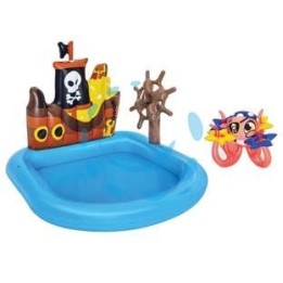 PISCINA CON GIOCHI GONFIABILE "NAVE PIRATI" +2 ANNI - cm.140x130x104h. - (art.52211)