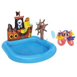 PISCINA CON GIOCHI GONFIABILE "NAVE PIRATI" +2 ANNI - cm.140x130x104h. - (art.52211)