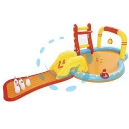 PISCINA CON GIOCHI GONFIABILE "LIL' CHAMP PLAY CENTER" +2 ANNI - cm.435x213x117 - peso Kg.7,350 (art.53068)