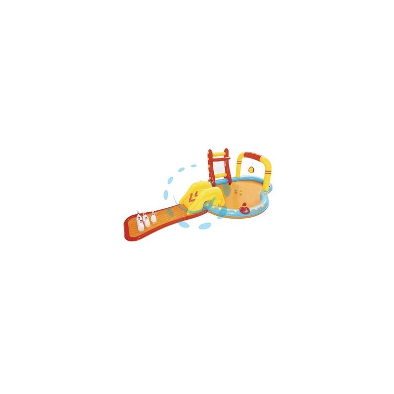 PISCINA CON GIOCHI GONFIABILE "LIL' CHAMP PLAY CENTER" +2 ANNI - cm.435x213x117 - peso Kg.7,350 (art.53068)
