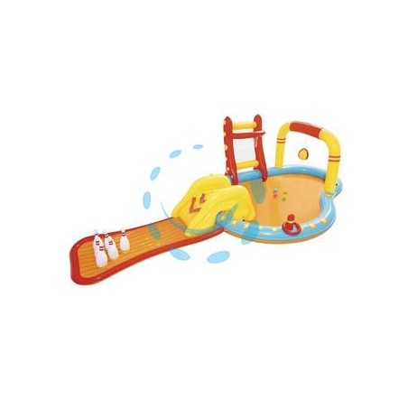 PISCINA CON GIOCHI GONFIABILE "LIL' CHAMP PLAY CENTER" +2 ANNI - cm.435x213x117 - peso Kg.7,350 (art.53068)