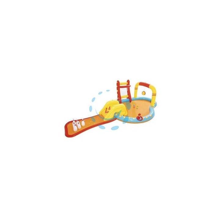 PISCINA CON GIOCHI GONFIABILE "LIL' CHAMP PLAY CENTER" +2 ANNI - cm.435x213x117 - peso Kg.7,350 (art.53068)