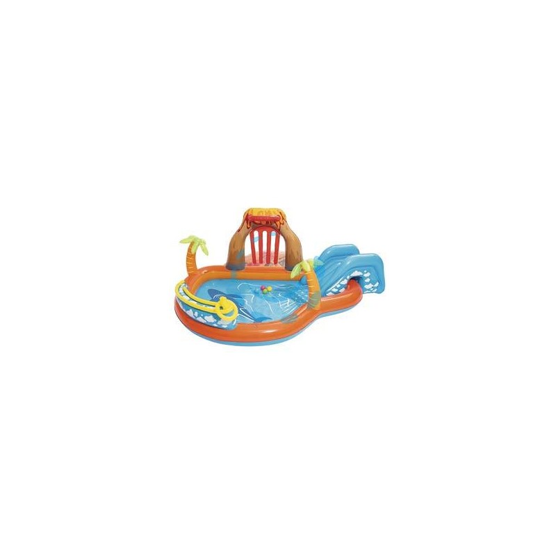 PISCINA CON GIOCHI GONFIABILE "LAVA LAGOON" +2 ANNI - cm.265x265x104 - peso Kg.5,900 (art.53069)