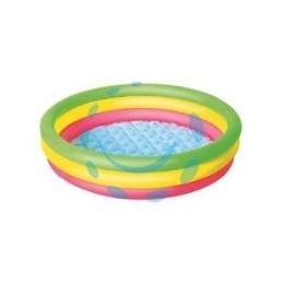 PISCINA GONFIABILE "SUMMER" 3 ANELLI COLOR MEDIA +2 ANNI - ø cm.102x25h. - lt 62 - Kg.0,980 (art.51104)