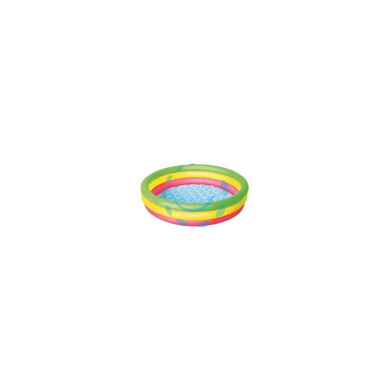 PISCINA GONFIABILE "SUMMER" 3 ANELLI COLOR MEDIA +2 ANNI - ø cm.102x25h. - lt 62 - Kg.0,980 (art.51104)