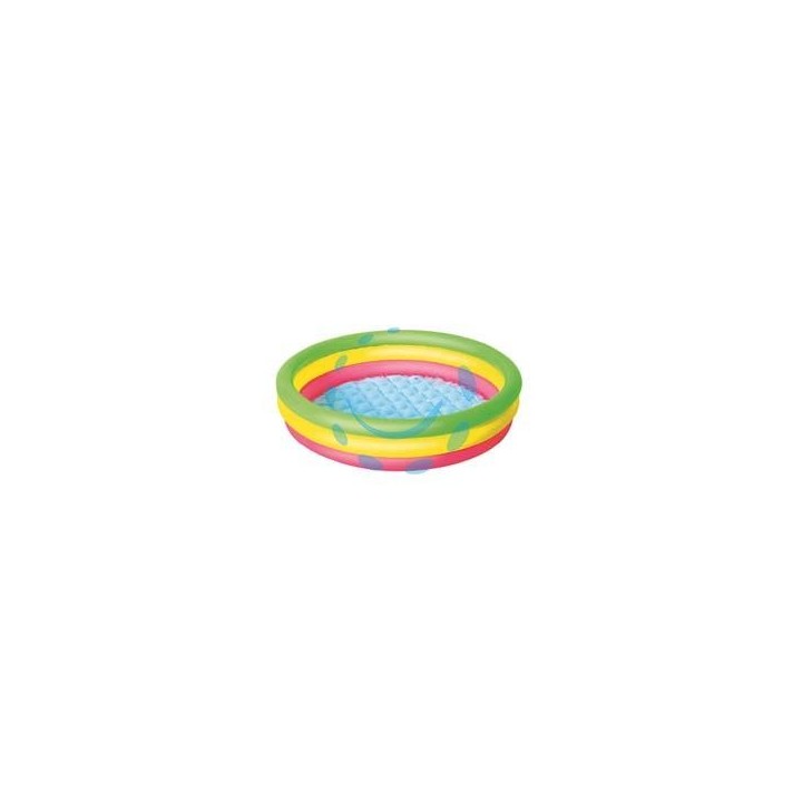 PISCINA GONFIABILE "SUMMER" 3 ANELLI COLOR MEDIA +2 ANNI - ø cm.102x25h. - lt 62 - Kg.0,980 (art.51104)