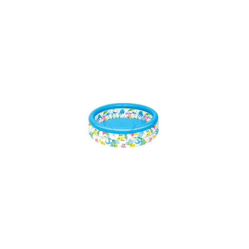 PISCINA GONFIABILE "KIDS POOL" 3 ANELLI +2 ANNI - cm.102x25 peso Kg.0,650 (art.51008)