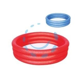 PISCINA GONFIABILE TINTA UNITA A 3 ANELLI +2 ANNI - ø cm.152x30h. - kg.1 - lt.282 (art.51026)