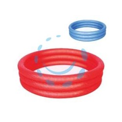 PISCINA GONFIABILE TINTA UNITA A 3 ANELLI +2 ANNI - ø cm.152x30h. - kg.1 - lt.282 (art.51026)