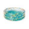 PISCINA GONFIABILE "TROPICAL PLAY POOL" TRASPARENTE 3 ANELLI +6 ANNI - ø cm.150x53h. - peso kg.2,530 (art.51045)