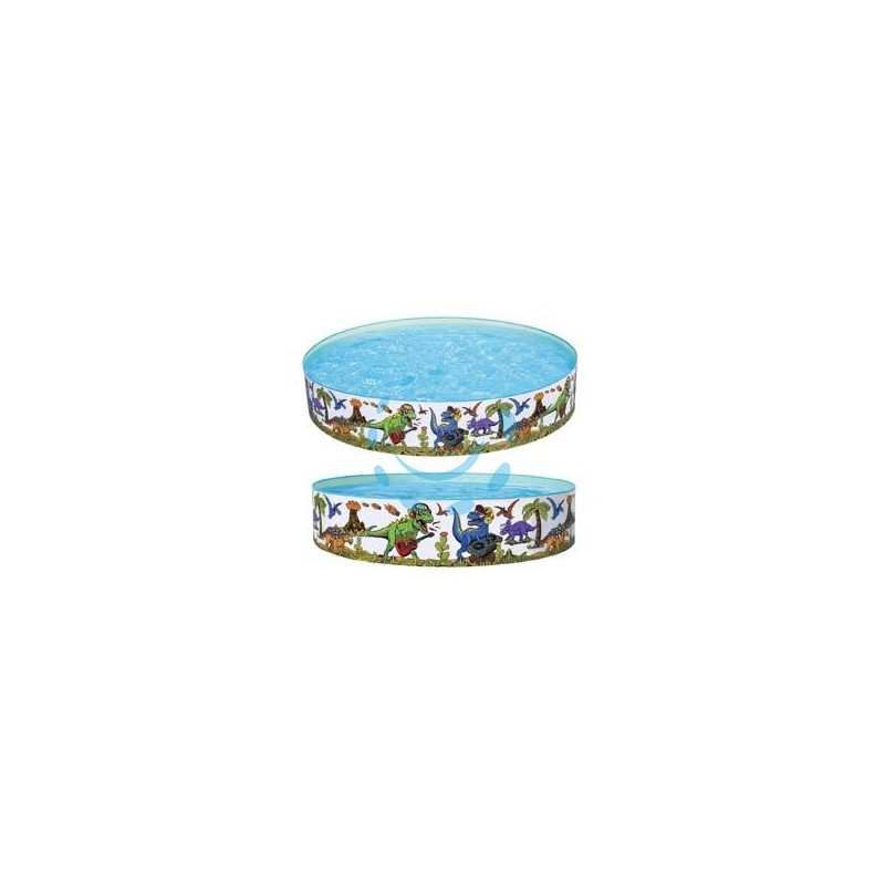 PISCINA TONDA RIGIDA "DINOSAURI" +2 ANNI - ø cm.183x38h. - peso kg.2,23 (art.55022)