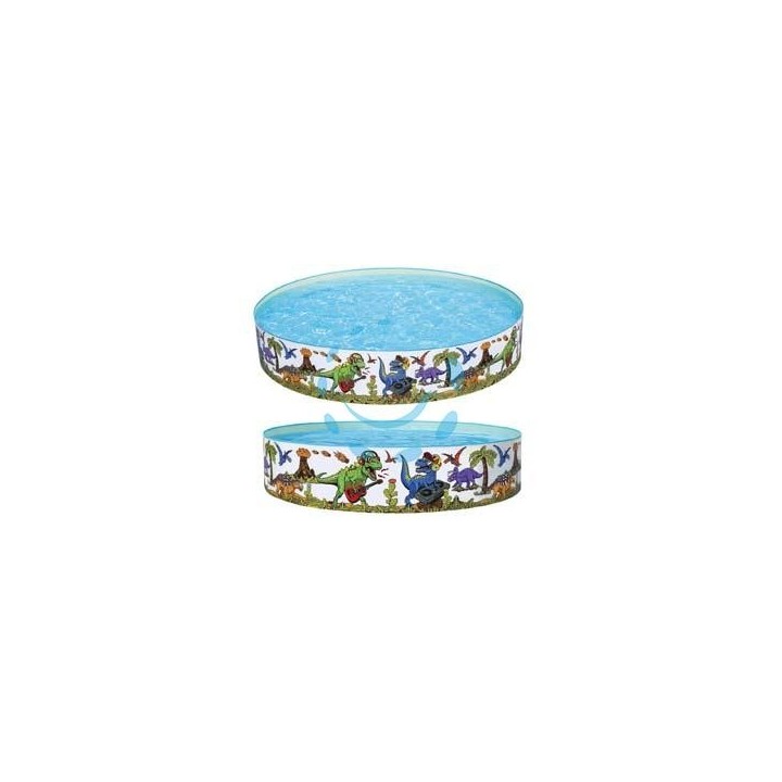 PISCINA TONDA RIGIDA "DINOSAURI" +2 ANNI - ø cm.183x38h. - peso kg.2,23 (art.55022)