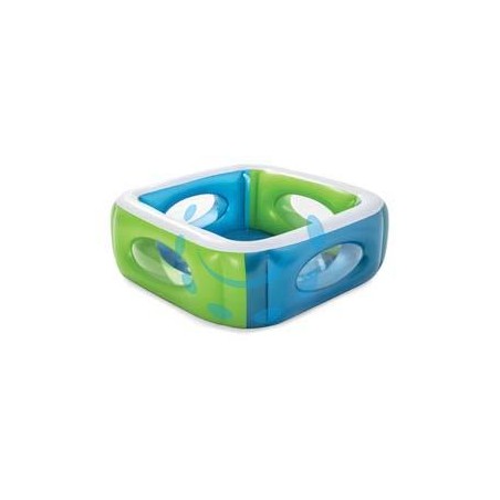 PISCINA GONFIABILE "WINDOW MULTI COLOR" GONFIABILE QUADRATA +6 ANNI - cm.168x168x56h. - peso kg.13 (art.51132)