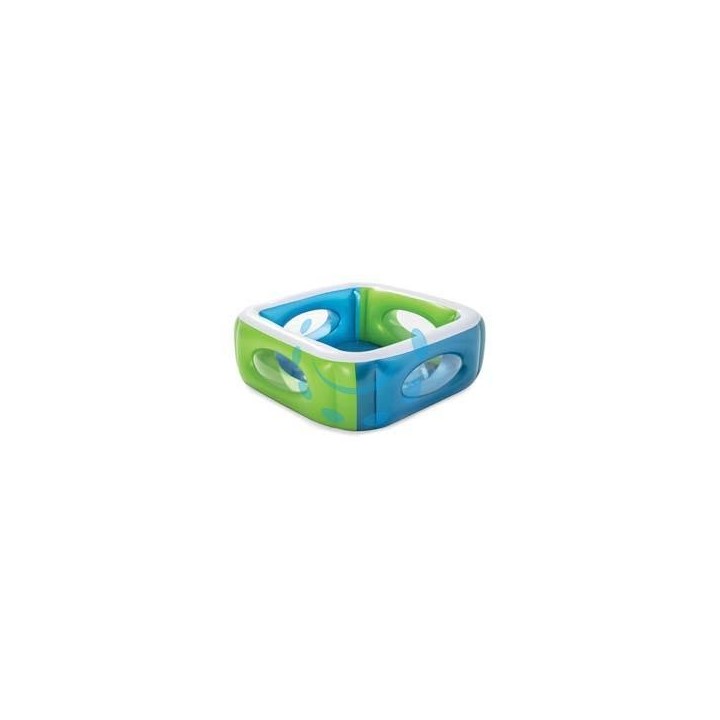 PISCINA GONFIABILE "WINDOW MULTI COLOR" GONFIABILE QUADRATA +6 ANNI - cm.168x168x56h. - peso kg.13 (art.51132)