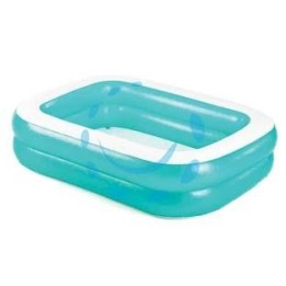 PISCINA GONFIABILE "FAMILY" RETTANGOLARE 2 ANELLI +6 ANNI - cm.200x146x48h - peso Kg.3,300 (art.54005)