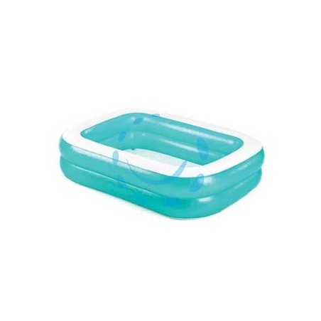 PISCINA GONFIABILE "FAMILY" RETTANGOLARE 2 ANELLI +6 ANNI - cm.200x146x48h - peso Kg.3,300 (art.54005)