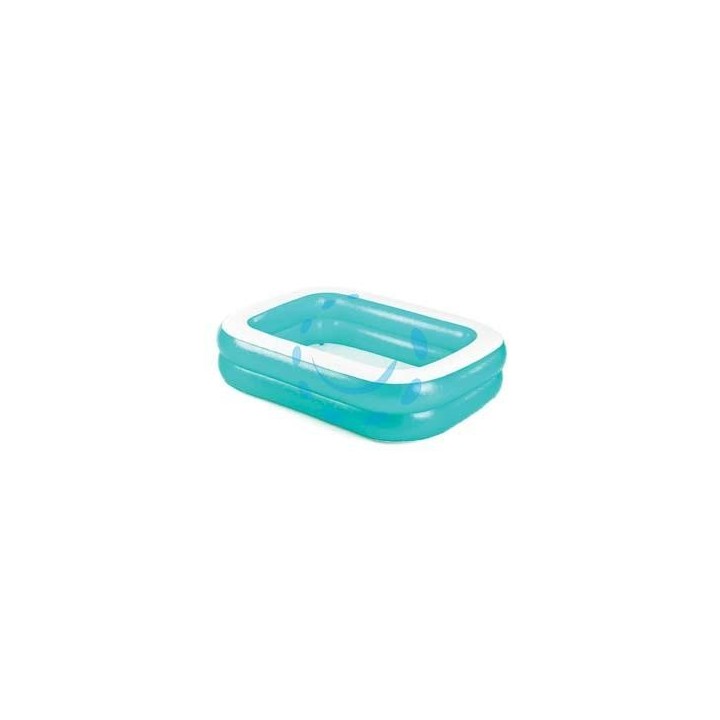 PISCINA GONFIABILE "FAMILY" RETTANGOLARE 2 ANELLI +6 ANNI - cm.200x146x48h - peso Kg.3,300 (art.54005)