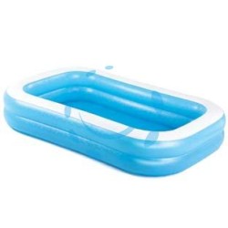  PISCINA GONFIABILE "FAMILY" RETTANGOLARE 2 ANELLI +6 ANNI - cm.262x175x51h. - peso Kg.4,8 (art.54006)