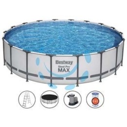 PISCINA STEEL PRO MAX TONDA TELAIO PORTANTE CM.549X122H. - kg.80,8 - lt.23.062 -filtro cartuccia(art.56462)