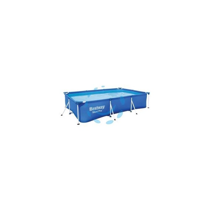 PISCINA STEEL PRO RETTANG. TELAIO PORT. CM.300X201X66H. S/POMPA FILTRO
