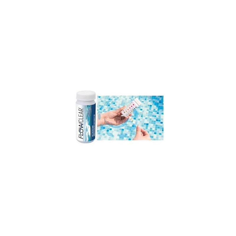 TESTER CLORO PER PISCINE E SPA STRISCE 3 IN 1 - 50 strisce in flacone (art.58142)