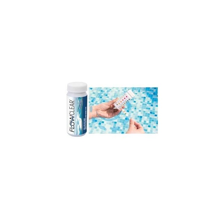 TESTER CLORO PER PISCINE E SPA STRISCE 3 IN 1 - 50 strisce in flacone (art.58142)