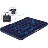 MATERASSO GONF. AIRBED BLU FLOCCATO MATRIMONIALE CON POMPA ELETTRICA - cm.191x137x22h. - (art.67287)