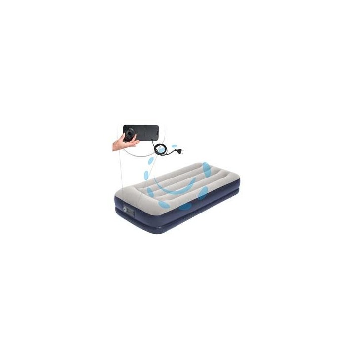 MATERASSO GONF. AIRBED TRITECH GRIGIO SINGOLO POMPA EL. INTEGRATA - cm.191x97x36 - kg. 5,100 (art.671BT)
