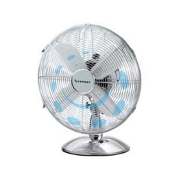  VENTILATORE DA TAVOLO IN ACCIAIO CROMATO CM.40 - cm.40x30X52h.