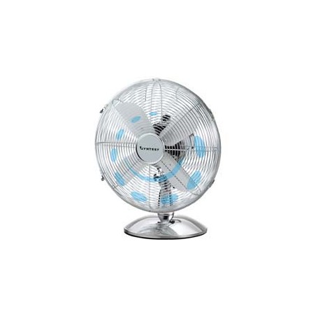  VENTILATORE DA TAVOLO IN ACCIAIO CROMATO CM.40 - cm.40x30X52h.