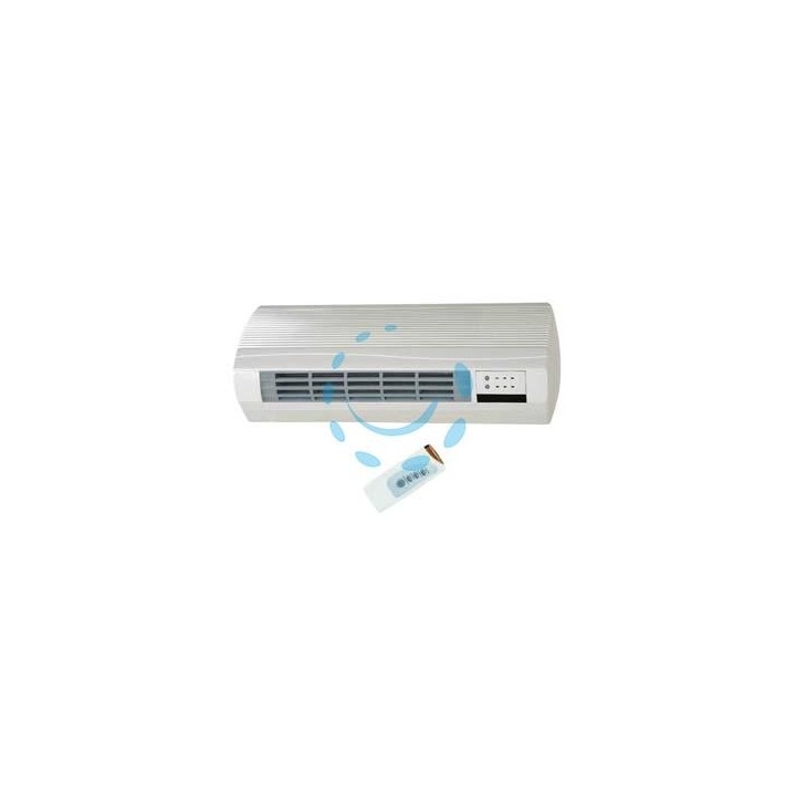 TERMOVENTILATORE A PARETE 2000W CM.50 CON TIMER E TELECOMANDO - cm.50x19x11h.