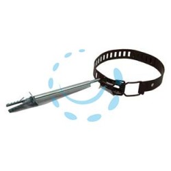 COLLARE PER TUBO STUFE SMALTATO MARRONE - ø cm.8/14 regolabile con tassello ø mm.8x40