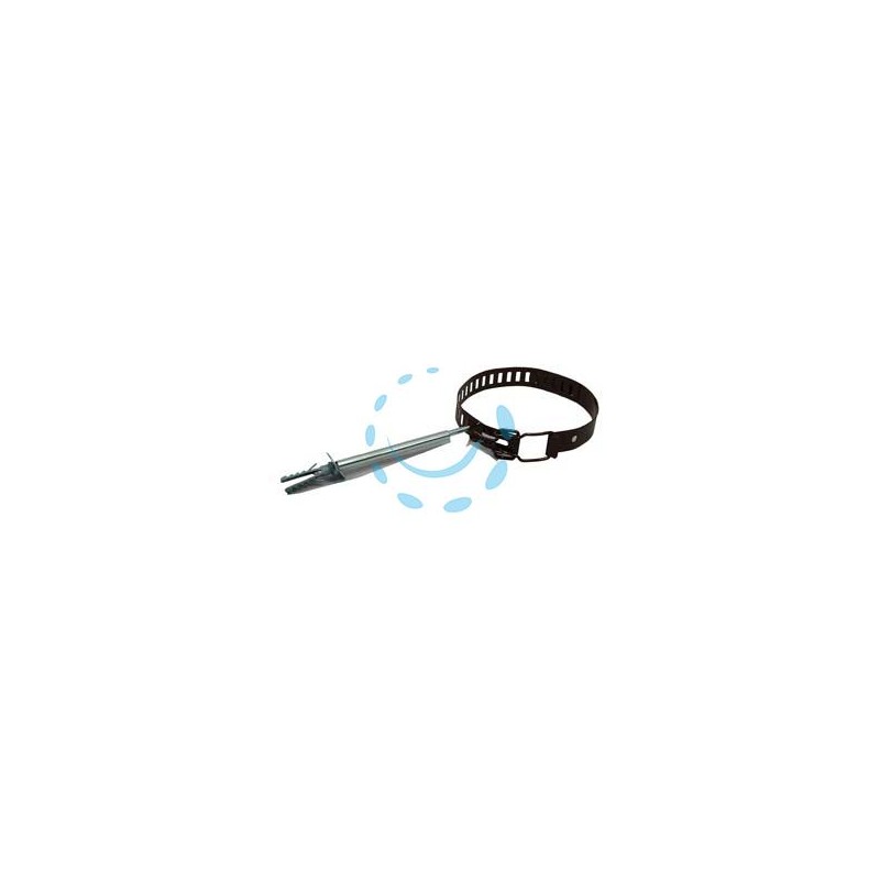 COLLARE PER TUBO STUFE SMALTATO MARRONE - ø cm.8/14 regolabile con tassello ø mm.8x40