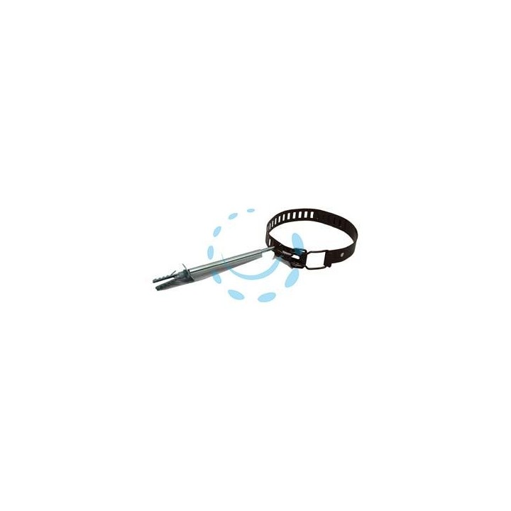 COLLARE PER TUBO STUFE SMALTATO MARRONE - ø cm.8/14 regolabile con tassello ø mm.8x40
