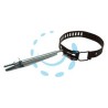 COLLARE PER TUBO STUFE SMALTATO MARRONE - ø cm.8/14 regolabile con tassello ø mm.8x40