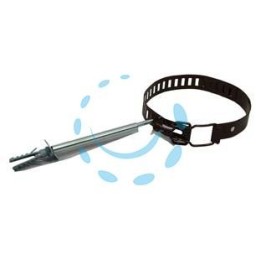 COLLARE PER TUBO STUFE SMALTATO MARRONE - ø cm.10/15 regolabile con tassello ø mm.8x40